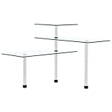 vidaXL Küchen Eckregal 3 Ebenen Gewürzregal Küchenregal Glasregal Küchenablage Universalglasregal Regal Wandregal Küche Ablage Hartglas