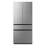 Hisense RF540N4SBI2 French Door Kühl-Gefrierkombination/ NoFrostPlus/ Inverter-Kompressor/ ConvertActive/ CrispZone/ 181,7 cm/ Kühlteil 302 l/ Gefrierteil 178 l/ 40 dB/ 310 kWh/ Jahr/ Inox-Look