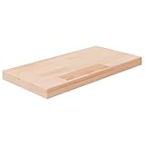 Gecheer Regalboden Brett Wandboard Wandregal Regal Wand Board Ablage Hängeregal Schweberegal 40 x 20 x 2,5 cm (L x B x H) Massives Eichenholz (unbehandelt)