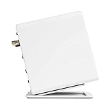 RAJYQODIS Gekippte Desktop-Lautsprecherständer, Aluminium Professional Bookshelf/Desktop-Lautsprecherständer Für Computer-Lautsprecher, Weiß