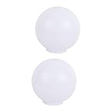 DOITOOL 2 Stück Kugel-Lampenschirm Lampenpfosten-Schirm Weiß Vintage-Dekor Mädchen-Handschuh Outdoor-Zubehör Weiße Deckenleuchte Langlebige Lampenabdeckung Lampenabdeckung Weiß