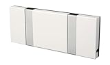 LoCa Garderobe Knax 2 weiß (Haken klappbar Alu) Garderoben-Leiste Kleiderhaken Flur modern Garderobenpaneel
