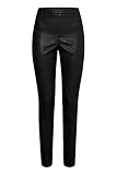 OXMO Pauline Damen Leggings Hose Stoffhose Slim Fit, Größe:L, Farbe:Black (194007)