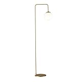 VREF Stehlampe, Stehleuchte Nordic LED Stehleuchte E27 Glaskugel Lampenschirm Eisensockel Schreibtischlampe Wohnzimmer Leselampe Moderne einfache Stehleuchte