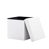 Zedelmaier Sitzhocker Sitzwürfel mit Stauraum Fußbank Truhen Aufbewahrungsbox faltbar belastbar bis 300 kg, Deckel abnehmbar, 38 x 38 x 38 cm,Kunstleder