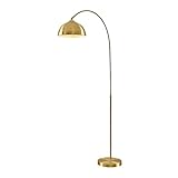 Lindby Stehlampe (Bogenleuchte) 'Lennart' (Modern) in Gold/Messing aus Metall u.a. für Wohnzimmer & Esszimmer (1 flammig, E27) - Bogenlampe, Stehleuchte, Floor Lamp, Standleuchte, Wohnzimmerlampe