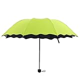 Regenschirm Mini Water Encounter Flowering Sunny Umbrella Lady UV-Schutz Einfarbiger Sonnenschirm Winddichter Reiseschirm