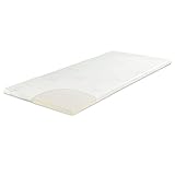 maxVitalis Viskoelastischer Matratzen-Topper, Orthopädische MemoryFoam Matratzenauflage, Viscoauflage für Matratzen & Boxspringbett, inkl. Aloe Vera Bezug (90 x 190 cm, Viskoschaum 4 cm)