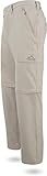 normani Outdoor Sports Herren Softshellhose mit Zip-Off - 2-in-1 Wanderhose Farbe Khaki Größe M
