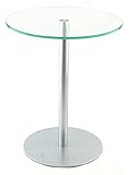 freeroom24 Beistelltisch, Blumensäule, Tisch Johanna in Silber Brillant, Ø40cm, Verschiedene Höhen (70)