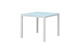 Westfield Outdoor Home & Garden Beryl Outdoor Garten-Esstisch aus Aluminium mit Glasplatte – Wasserabweisend, schwer entflammbar und UV-beständig