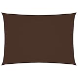 Sonnenschutz für Gärten, Mahlzeiten im Freien, Dächer, Höfe und Balkone Sonnensegel Oxford-Gewebe Rechteckig 4x6 m Braun