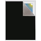 Verdunklungsstoff Meterware | Hitzeschutz oder Kälteschutz | Sonnenschutz zu 100% Verdunkelung | Folie mit Thermobeschichtung für alle Fenster | Rollo ohne bohren | Blackout (Schwarz nur Stoff)