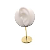 Amagogo Ohrringständer, Schmuckorganisator, ohrförmige Schmuckaufbewahrung, Ohrmodell, Ohrringständer für Hochzeit, Tischschmuck, Weiß links