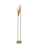 AOOSIR Leselampe für Sofa Schlafzimmer Kreative Stehleuchte Lampe Gold Metall Lampenkörper Mattglas Lampenschirm Foyer Schlafzimmer Arbeitsleuchte für Büro