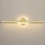 LED-Spiegel-Frontlampen, moderne Badezimmer-Waschtischleuchte, Waschraum-Make-up-Spiegelleuchten, Badezimmer-Wandbeleuchtung aus goldenem Metall (Farbe: weißes Licht, Größe: 60 x 13 cm)