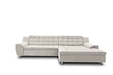 DOMO Collection Merida Ecksofa, Sofa in L-Form, Eckcouch, Polstergarnitur in beige