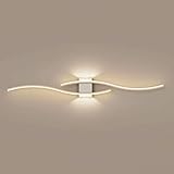 PaRfco Lineare Wandleuchte aus Schmiedeeisen, moderne lange Wandleuchte aus Metall mit linearem Acrylschirm, moderne dimmbare LED-Wandleuchte mit Schlafzimmeratmosphäre, einfache Wohnzimmer-TV-Wand