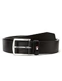 Tommy Hilfiger Herren Gürtel New Denton Belt 4.0 Ledergürtel, Schwarz (Black), 100
