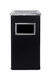 METLEX - Free Standing Edelstahl-Mülleimer Aschenbecher Stand (Schwarz) - MX2075