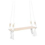 Zerodeko Regal Lagerregal Wandregal Holzlagerregale Küche Holzperlengirlanden Hängepflanzenregal Holzhängeregal Wandbehang Organizer Wandlagerregal Leistenaufhänger