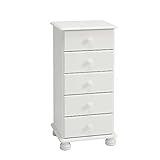 Steens Richmond Kommode, 5 Schubladen, 44 x 89 x 38 cm (B/H/T), MDF, weiß