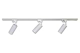 BlueLeon Schienensystem BL-2WT Komplettset, Lampen, Deckenstrahler, Spotlight, Deckenspot, Strahler, LED Spot mit 3x GU10-Deckenstrahler und 1m Schiene, erweiterbar, Aluminium, weiß