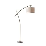 SIRHC Augenschutz Angeln Stehleuchte Nordic Einfache Plug-In Fußschalter Verstellbare Metall Vertikale Standardlampe for Wohnzimmer 68.5 '' Deckenfluter (Color : Gold)