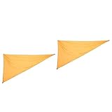 YARNOW 2 Stück Outdoor-Sonnenschutz-Segeltuch Außenschirm Sonnenschutz-Segel Dreieck Veranda Vertikaler Schirm Sonnenschutz-Segel Baldachin Markise Orangefarbenes Segel