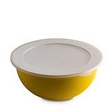 Omada Große Küchenschüssel mit Deckel von 6,5 l, , leicht, bruchsicher, spülmaschinenfest, Linie Sanaliving, Gelb
