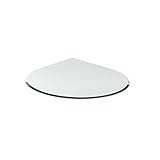 Funkenschutzplatte G4 tropfenförmig ESG 6mm x 1000mm x 1000mm mit 18mm Facette Glasplatte Bodenplatte Kaminplatte Funkenschutz Ofenplatte Kaminglas