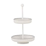 Etagere Benson weiß schwarz aus Metall Dekoschale im Landhausstil