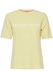 THEJOGGCONCEPT JCSIMONA Logo Tshirt Logo Tshirt - Damen T-Shirt Kurzarm Shirt mit Print, Größe:XXL, Farbe:Lemon Meringue (120711)