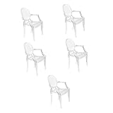 TOYANDONA 5 Stücke 6 Punkte Teufel Stuhl Kinder Tisch Set Baby Wippe Stuhl Americn Mädchen Puppen Mini Stuhl Spielzeug Kinder Mini Stuhl Mini Hohe Lehne Tisch Stuhl Miniatur Sessel