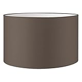 Home Sweet Home Moderner Lampenschirm Bling | zylinder |35/35/21cm | Taupe | Stoff-Lampenschirm aus Baumwolle | für E27 Lampenfassung | RoHS-geprüft | geeignet für Stehleuchte