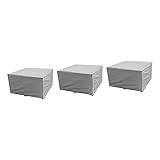YARNOW 3 Stück Bezüge * Silberner Stuhl- Und Home-Heavy-Protector-Möbel X Sliover Wasserbeständiger Bezug Garten Reißfester Polyester Regenfester Ziehtisch Chaiselongue Cm