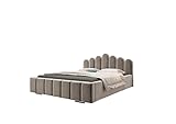 mb-moebel Polsterbett mit Bettkasten BOXSPRING Bett 03 (Hellgrau, 180 x 200 cm)