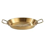 MJWDP Bratpfanne aus Edelstahl, Doppelohrsalat mit flachem Boden, Nudelteller, Speiseteller (Color : D, Size : 30cm)