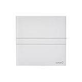 E-120 GTH - Abluftventilator Bad - Serie E Glass Hygro - Glasfront - Zeitschaltuhr & Luftfeuchtigkeitsdetektor - Energieklasse B - Geräuscharme Dunstabzugshaube für das Badezimmer - 17 cm Breit - Cata