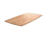 DELIFE Tischplatte Edge Boot Akazie Natur 180x90cm Schweizer Kante Esstischplatte