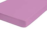 biberna 0077866 Spannbetttuch Jersey-Elastic (Matratzenhöhe max. 25 cm) 1x 180x200 cm  200x220 cm orchidee