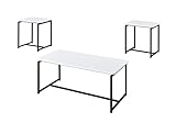 Lilola Home GT Couchtisch und Beistelltisch, Karbonfaser, 3-teiliges Set