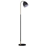 HOMCOM Bogenlampe Stehlampe Wohnzimmer Schirm verstellbar Stehleuchte 40W moderne Bogenleuchte mit E27 Fassung Schirm für Schlafzimmer Büro Metall Schwarz 43 x 28 x 160 cm