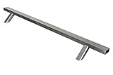 NAJDER Edelstahl Haustürgriff A2 Rechteckig Einseitig 45° / 1400mm Stossgriff Türgriff Stangengriff (Rechteckig Einseitig 45° / 1400mm)