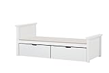 Hoppekids Juniorbett, Kinderbett, Jugendbett, MDF, Liegefläche 90 x 200 cm, Holz, Weiss, 216 x 96 x 90 cm