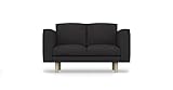 COMFORTLY 2-Sitzer-Sofa-Schonbezug, handgefertigt, kompatibel mit Norsborg Couch, nur Bezüge (Krone – schwarz)