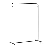 Garderobenständer Industrielle Hochleistungs-Kleiderstange, Schwarzer Kleiderständer Aus Metall Zum Aufhängen Von Kleidung, T-förmige Basis, Tragbarer Kleiderablage Für Schlafzimmer(Size:150X40X160CM)