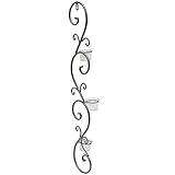Metall Wandteelichthalter Wandleuchter Teelichthalter schwarz Wandkerzenhalter LKTM