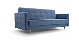 mb-moebel Schlafsofa Kippsofa Sofa mit Schlaffunktion Klappsofa Bettfunktion mit Bettkasten Couch - Scarlett (Blau)