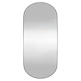 vidaXL Wandspiegel Flurspiegel Spiegel Hängespiegel Dekospiegel Schminkspiegel Kosmetikspiegel Wohnzimmer Garderobe 30x70cm Glas Oval